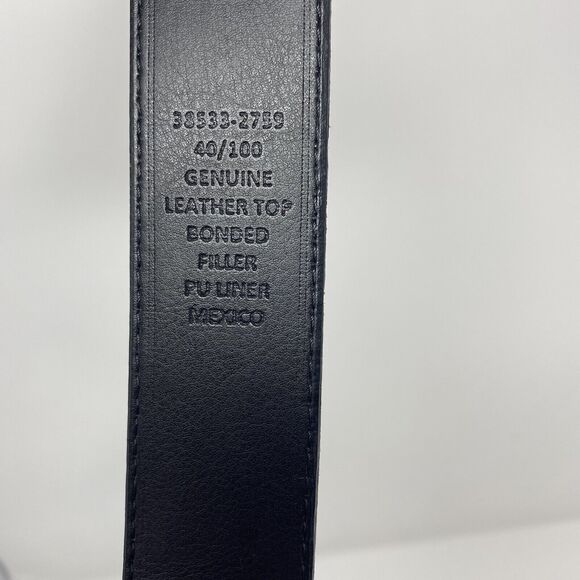 LEVI’S Signature Men’s 40 Reversible Casual Belt Black Dark Brown Bonded Leather - Picture 6 of 16